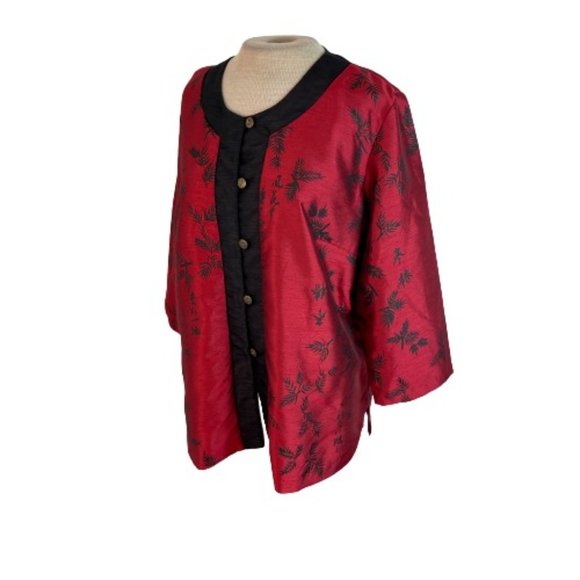 Naturally Yours Jackets & Blazers - Naturally Yours Honolulu Jacket Red Black XL